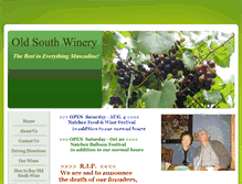 Tablet Screenshot of oldsouthwinery.com